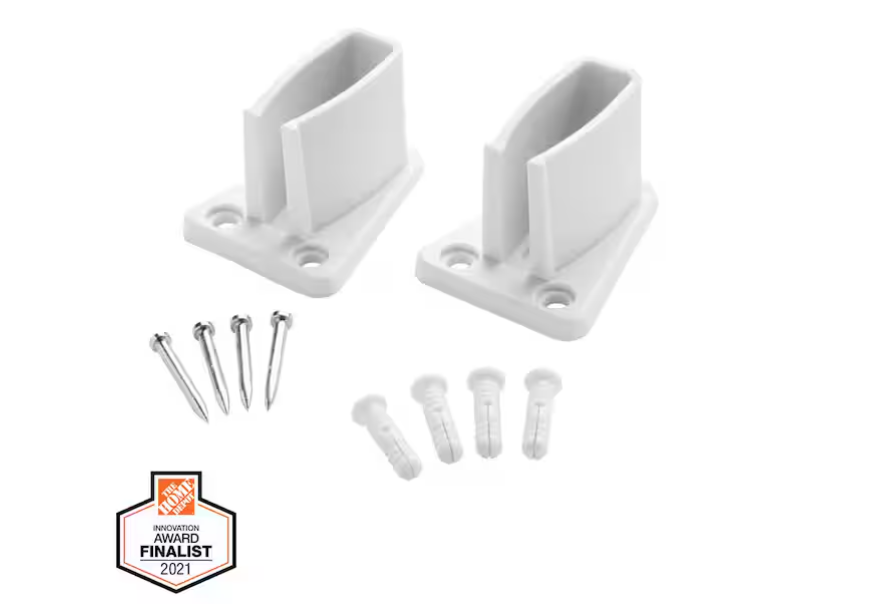 Everbilt Fixed Mount Rod Shelf Bracket-Package of 2