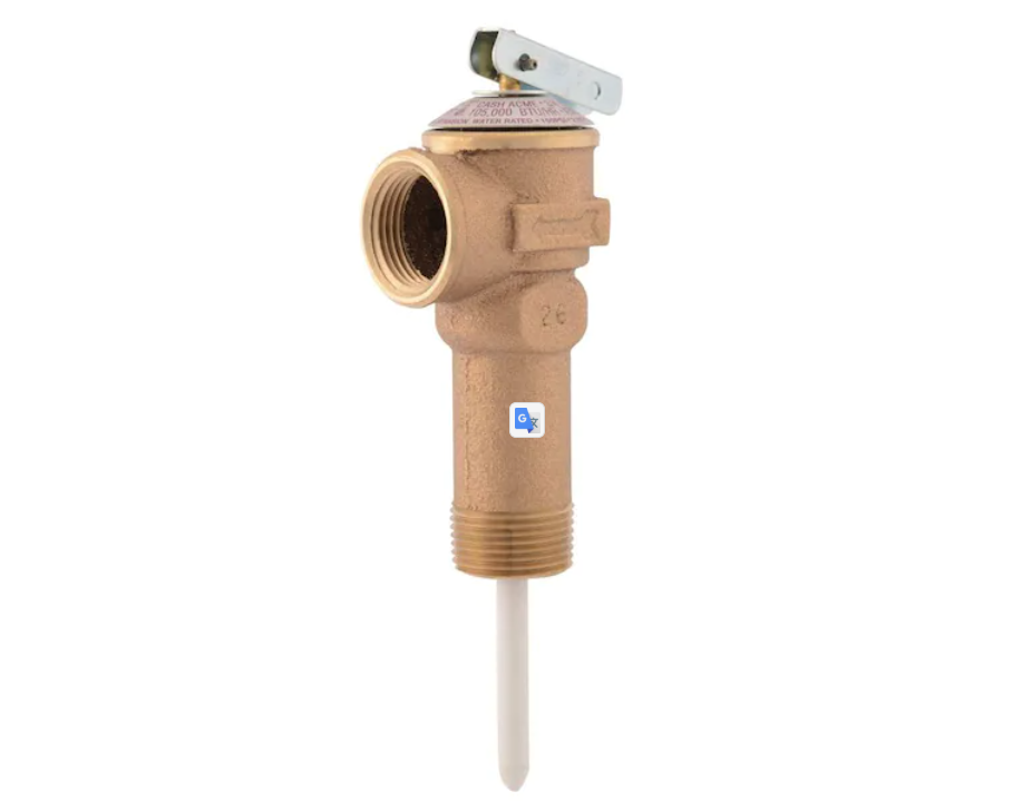 Cash Acme 3/4 in. Bronze NCLX-5LX Temperature and Pressure Relief Valve with 2-1/2 in. Shank MNPT Inlet FNPT Outlet