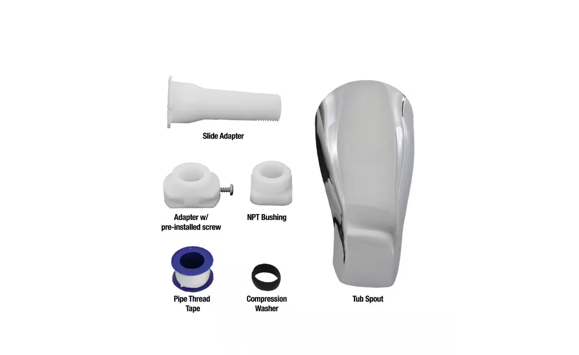 DANCO Universal Tub Spout in Chrome