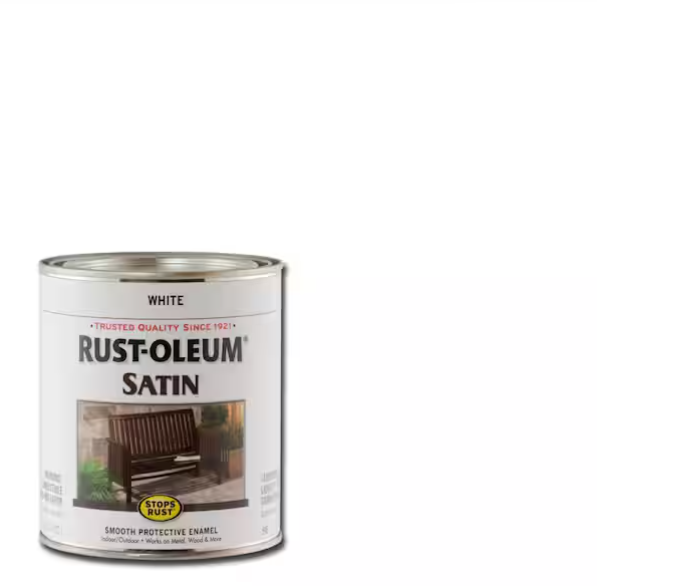 Rust-Oleum Stops Rust 1 qt. Protective Enamel Satin White Interior/Exterior Paint
