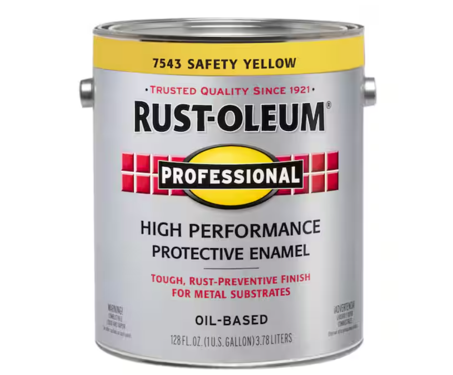 Rust-Oleum Professional 1 gal. High Performance Protective Enamel Gloss Safety Yellow Oil-Based Interior/Exterior Paint