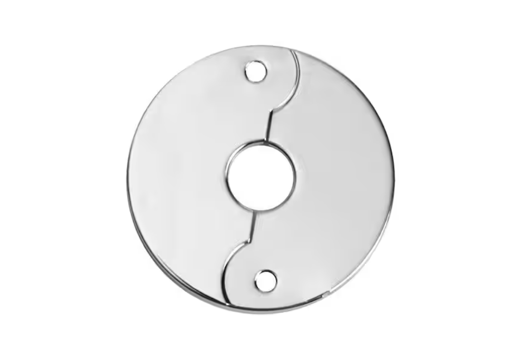 Oatey 1-1/4 in. Chrome-Plated Steel Iron Pipe Size Split Flange Escutcheon Plate