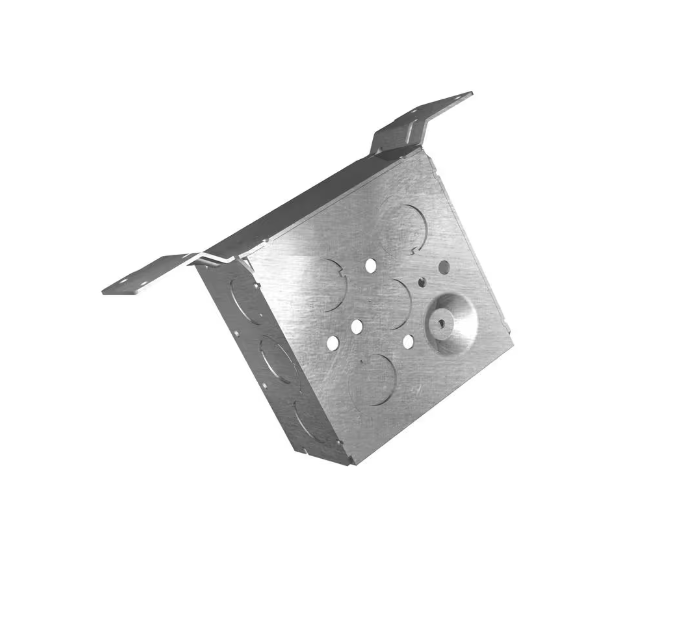 Steel City 4 in. Metallic Square Box with CV Bracket (52171CV1234-25R)
