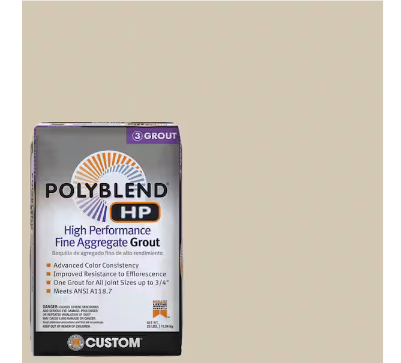 Custom Building Products Polyblend HP #382 Bone 25lb High Performance Fine Aggregate Grout