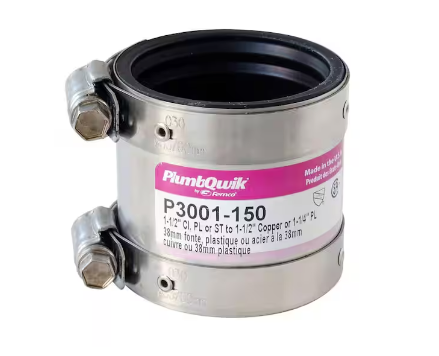 Fernco Proflex 1-1/2 in. Neoprene Shielded Coupling