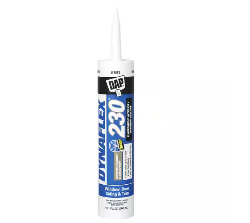 DAP Dynaflex 230 10.1 oz. White Premium Elastomeric Exterior/Interior Window, Door and Trim Sealant