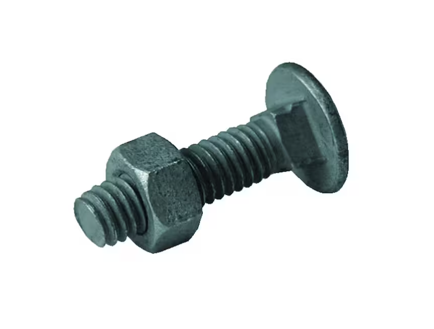 Everbilt 3/8 in. x 2 in. Galvanized Steel Metal Carriage Bolt and Nut (10-Sets Per Bag)