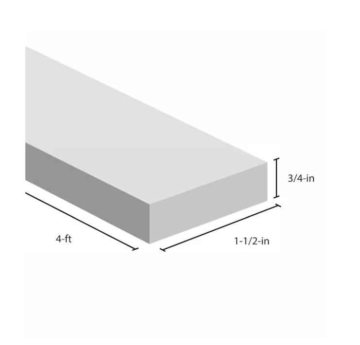 RELIABILT 1-in x 2-in x 4-ft Unfinished #2 S4S Whitewood Common Softwood Board