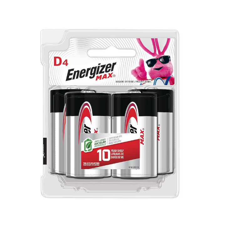 Energizer MAX Alkaline D Batteries ( 4 -Pack )