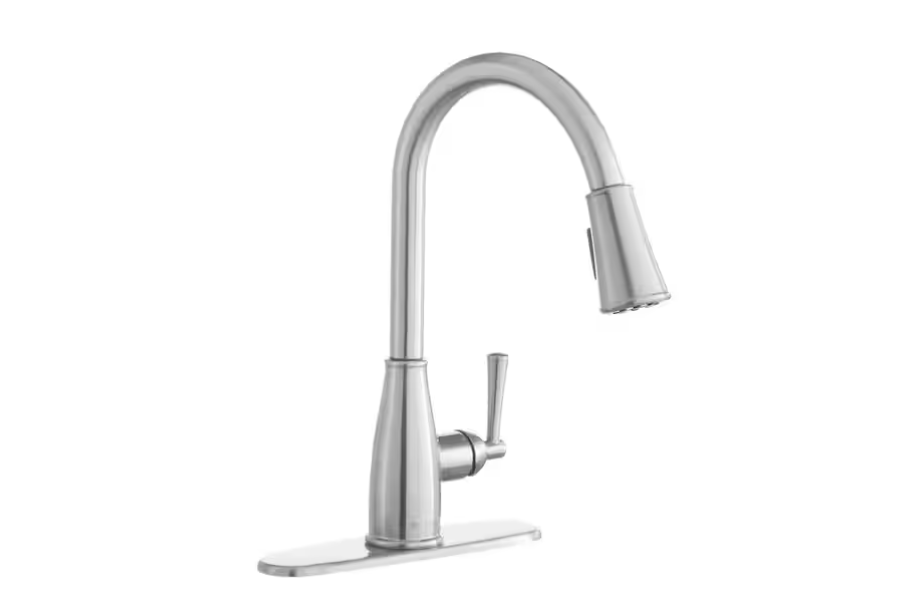 Glacier Bay Fairhurst Single Handle Pull-Down Sprayer Kitchen Faucet in Stainless Steel
