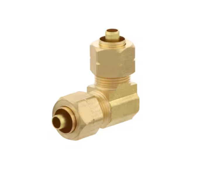 Everbilt 3/8 in. OD Compression 90-Degree Brass Elbow Fitting