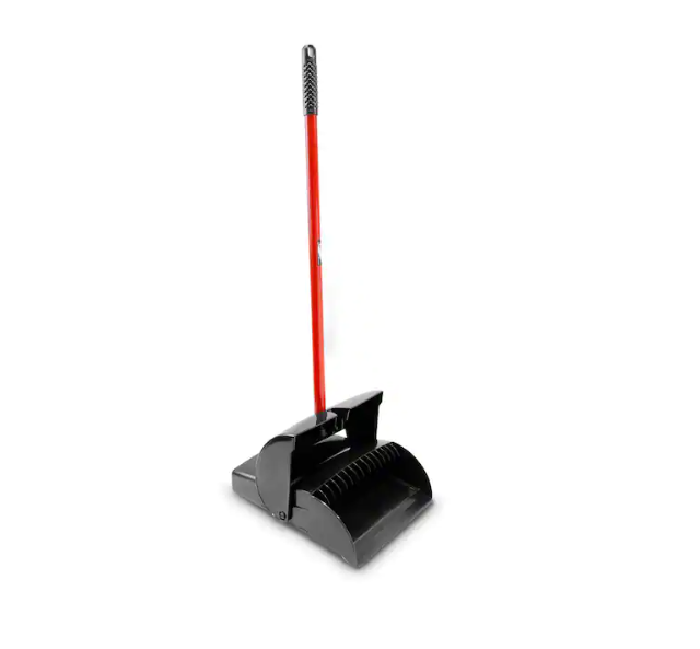 Libman 12 in. x 36 in. High Power Closed Lid Lobby Dustpan with Handle