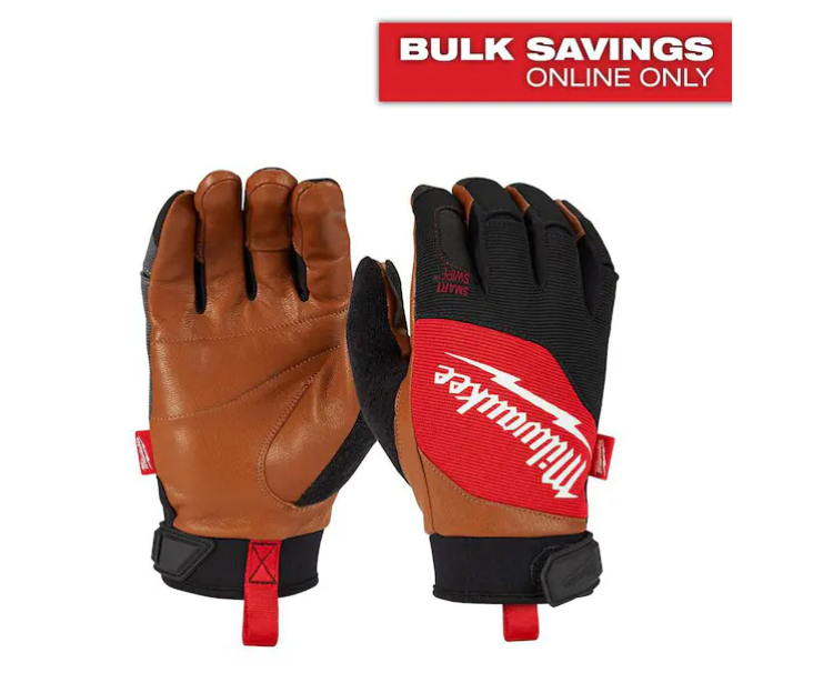 Milwaukee Large Goatskin Leather Performance Work Gloves