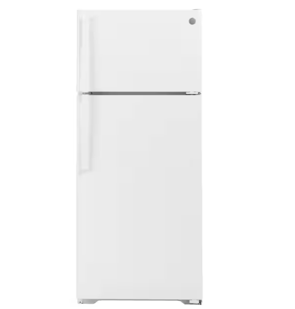 GE 17.5 cu. ft. Top Freezer Refrigerator in White