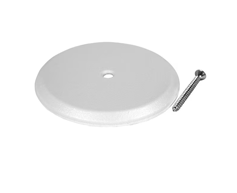 Oatey 5 in. Plastic Flat Cleanout Cover Plate in White