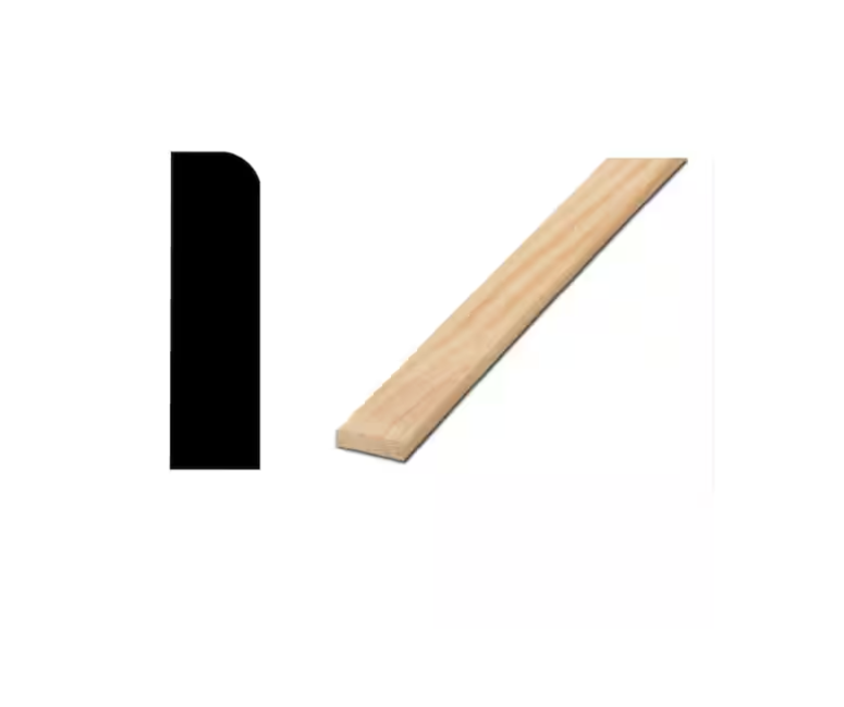 Shop Woodgrain Millwork LWM 887 7/16 in. x 1-1/4 in. x 84 in. Pine Stop Molding