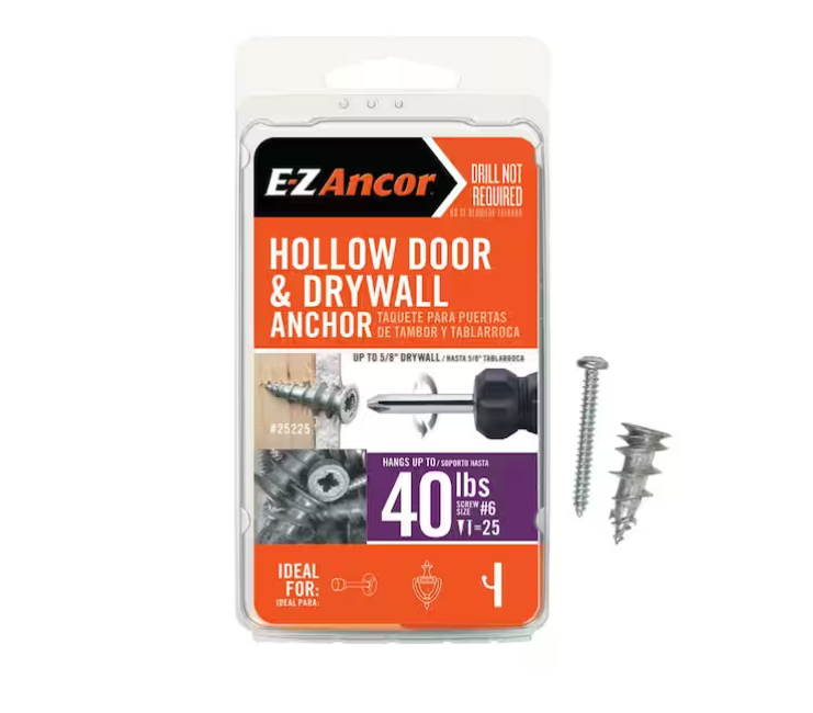 E-Z Ancor Stud Solver 40 lbs. Drywall and Stud Anchors (25-Pack)