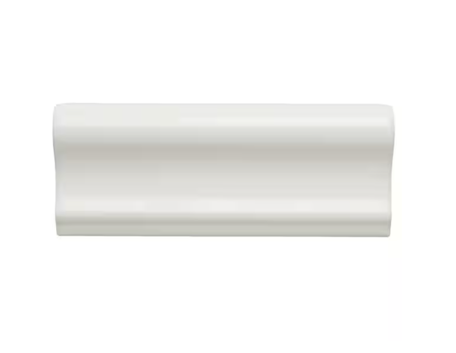 Daltile Restore Bright White 2 in. x 6 in. Glazed Ceramic Chair Rail Trim Tile (0.09 sq. ft./each)