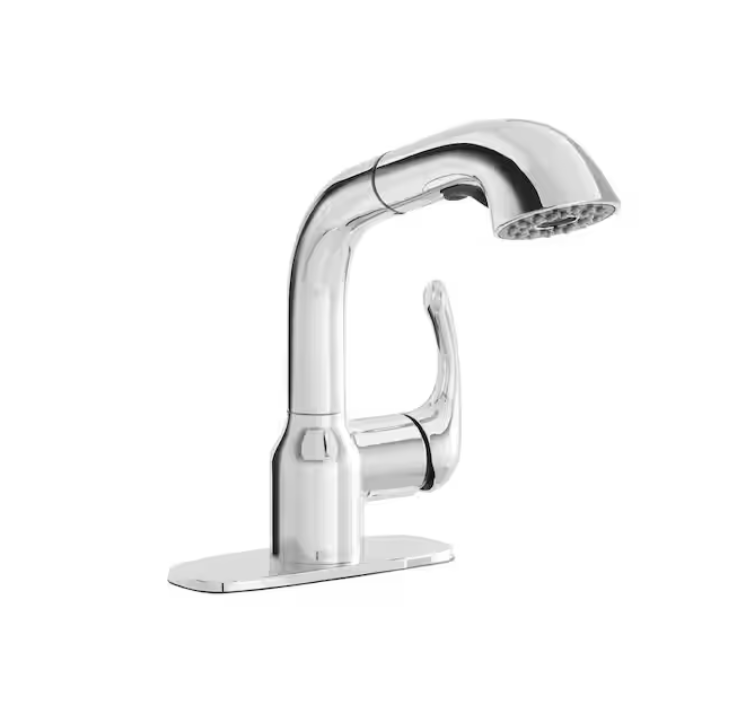 Glacier Bay Dunning Single-Handle Pull-Out Laundry Utility Faucet with Dual Spray Function in Chrome