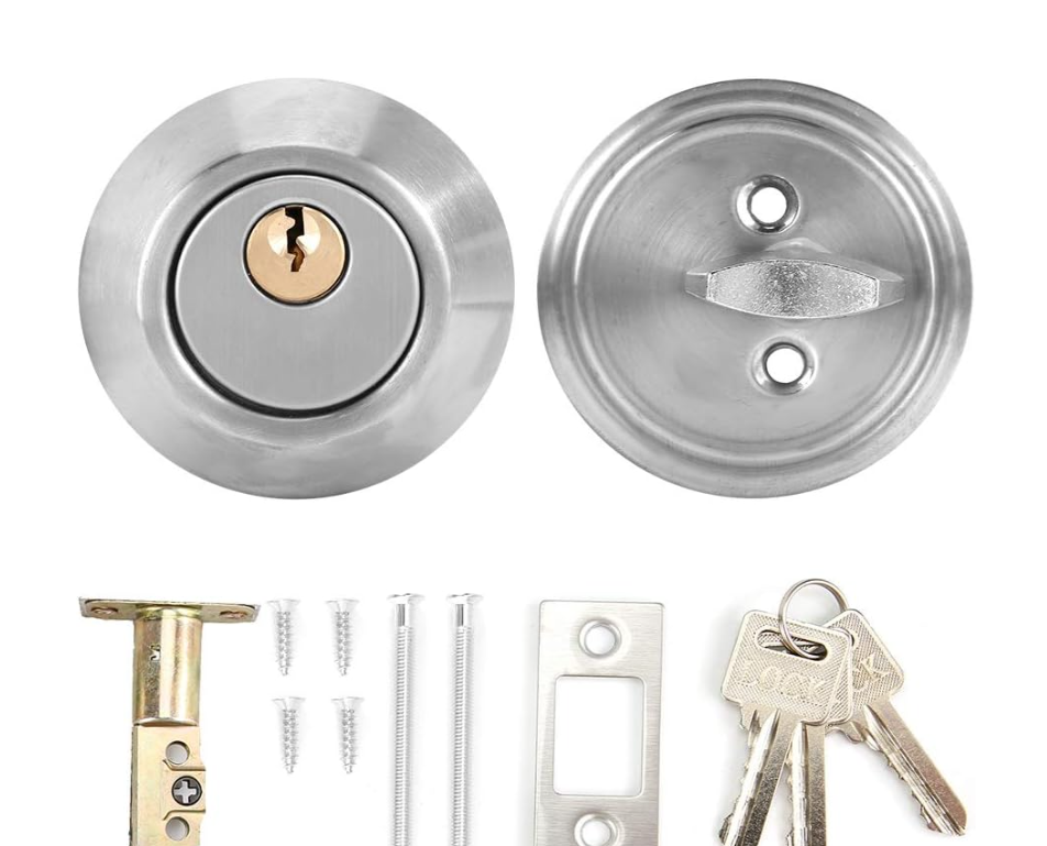 Satin Nickel Double Cylinder Deadbolt #3