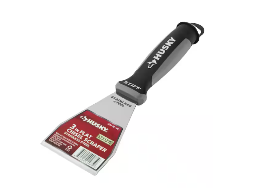 Husky 3 in. Flat Extendable Scraper with Stainless Steel Blade