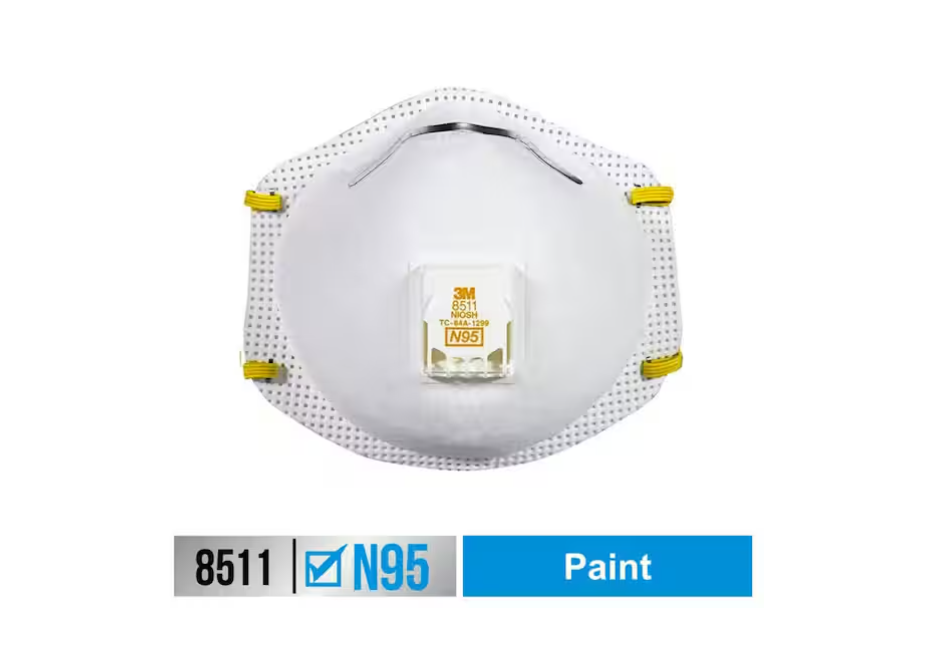 3M 8511 N95 Disposable Respirator with Cool Flow Valve (10-Pack)