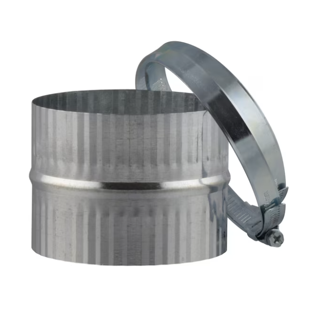 IMPERIAL 4-in Galvanized steel Round Flexible duct connector