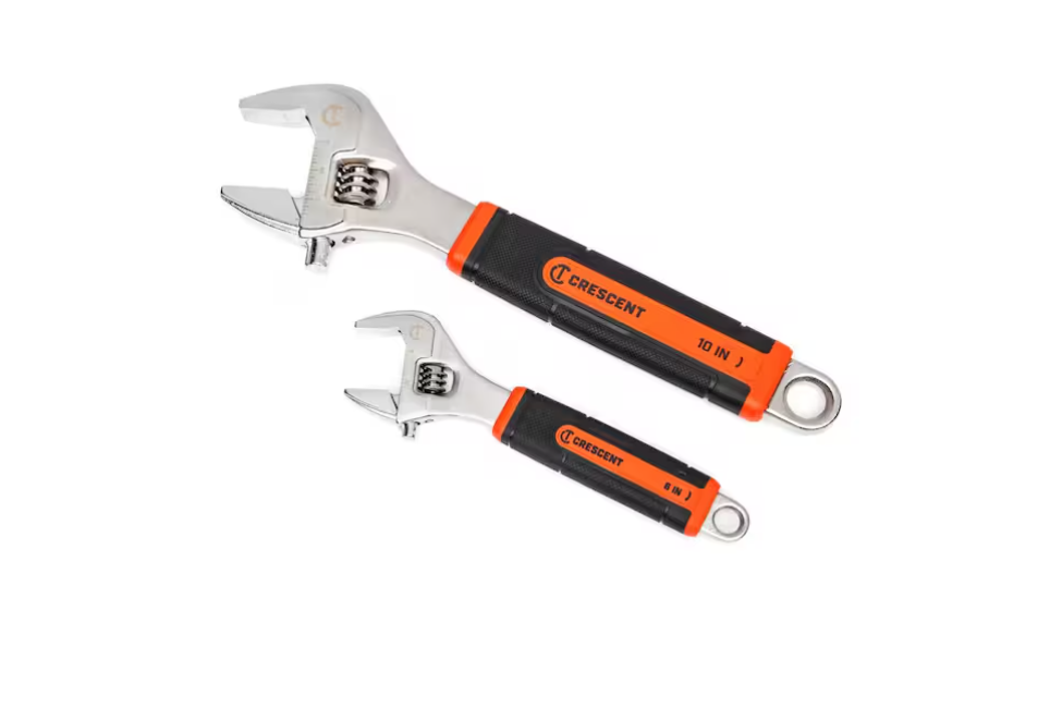Crescent 6 in. and 10 in. Cushion Grip Adjustable Wrench Set (2-Piece)