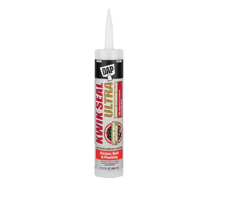 DAP Kwik Seal Ultra 10.1 oz. Clear Advanced Siliconized Kitchen and Bath Caulk