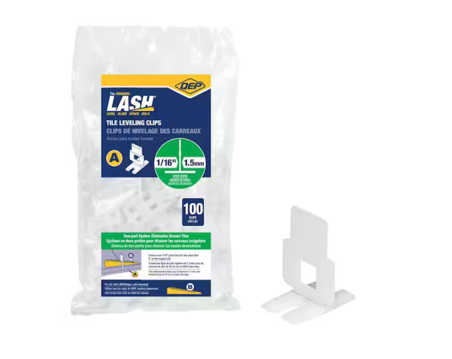 QEP LASH White 1/16 in. Clip, Part A of 2-Part Tile Leveling System 100-Pack