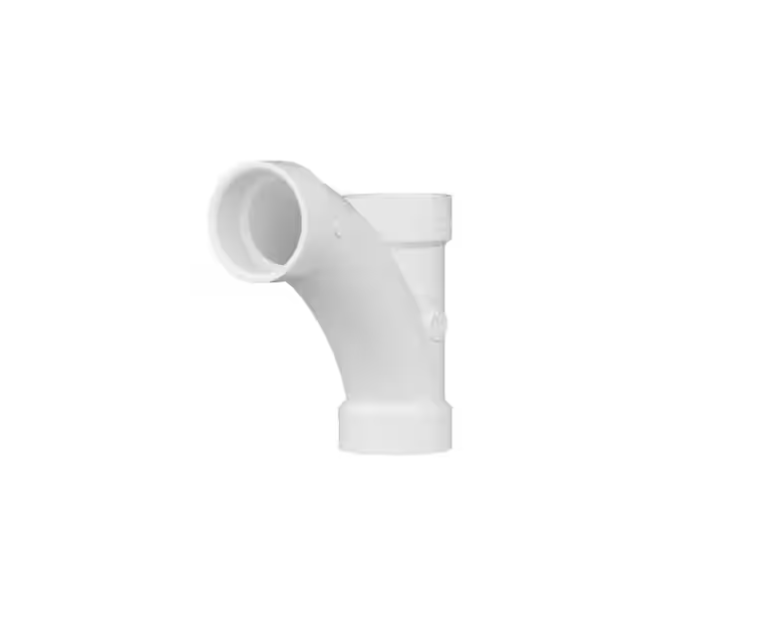 Charlotte Pipe 3 in. x 3 in. x 3 in. DWV PVC Comb Wye and 1/8 Bend