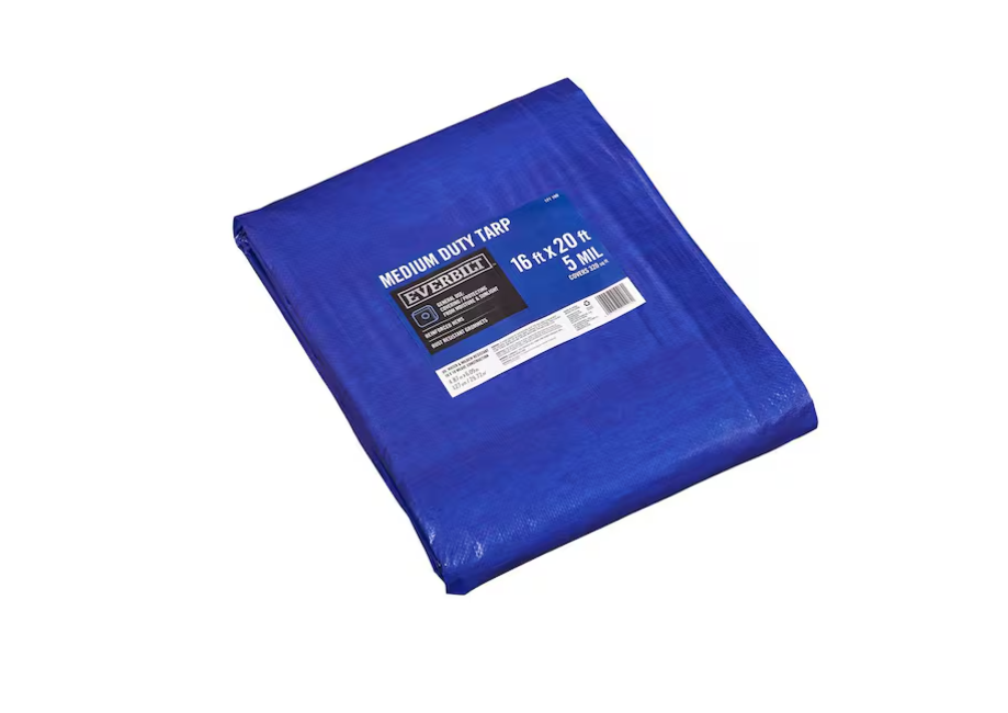 Everbilt 16 ft. x 20 ft. Blue Medium Duty Tarp