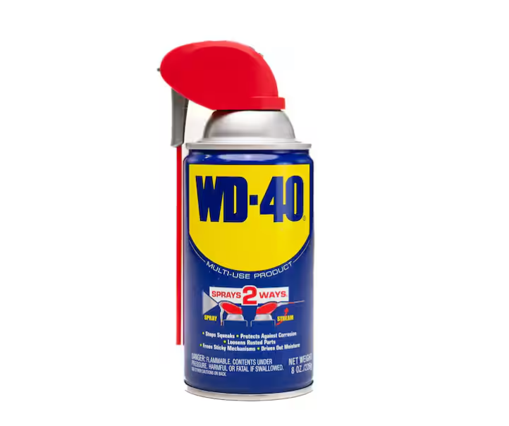 WD-40 8 oz. Classic Formula, Multi-Purpose Lubricant Spray with Smart Straw