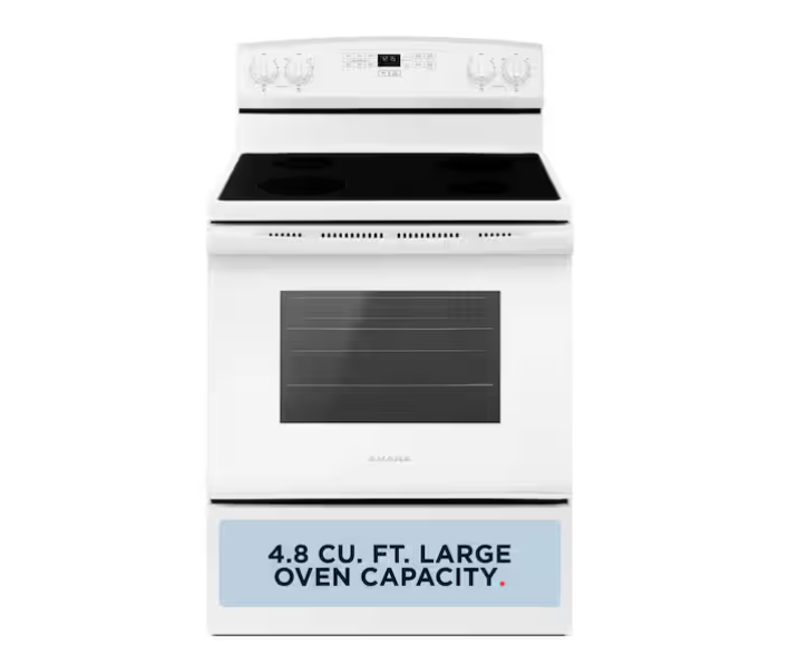 Amana 4.8 cu. ft. 4 Burner Element Electric Range in White