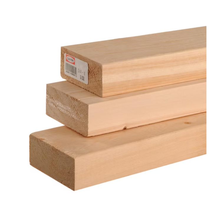 2-in x 4-in x 12-ft #2 Better Spruce Pine Fir Kiln-Dried Lumber