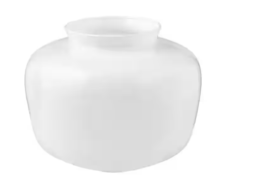 Private Brand Unbranded 4.8 in. White Schoolhouse Shade with 3-1/4 in. Fitter Size