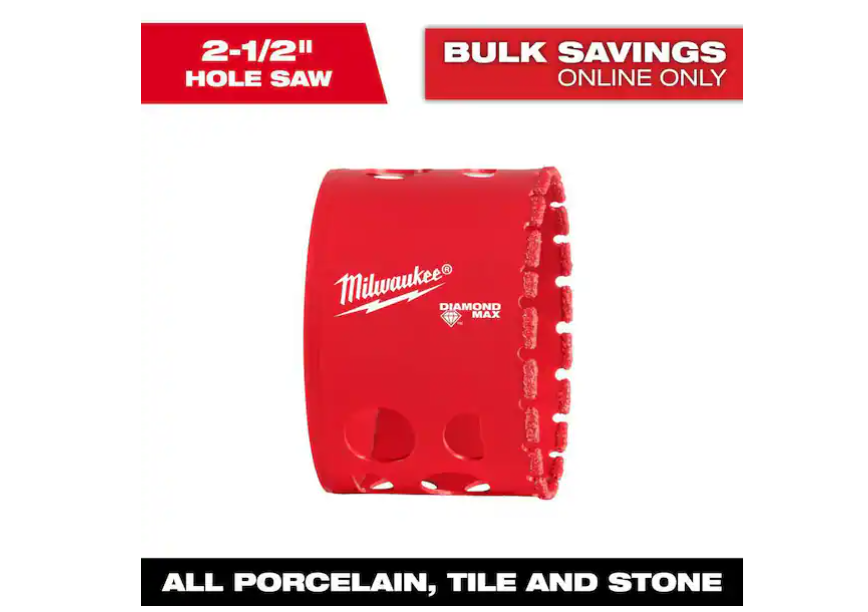 Milwaukee 2-1/2 in. Diamond Max Hole Saw