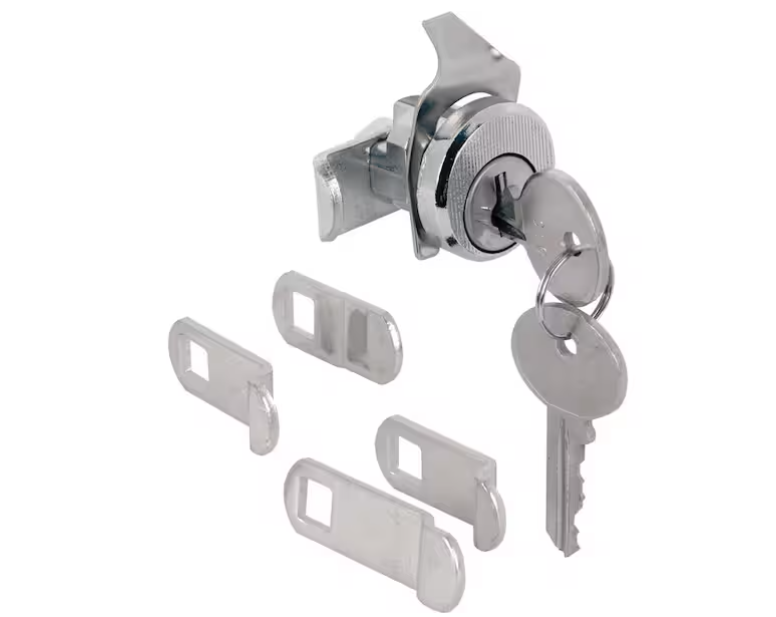 Prime-Line 3/4 in. Outside Diameter, Brushed Nickel, 5-Cam Counter Clockwise with Dust Cover Mailbox Lock