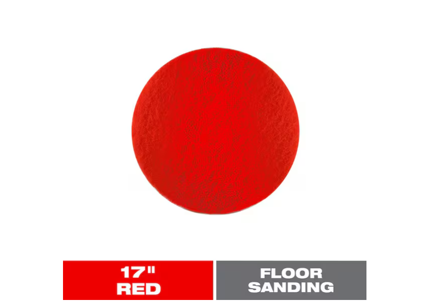 DIABLO 17 in. Non-Woven Red Buffer Pad