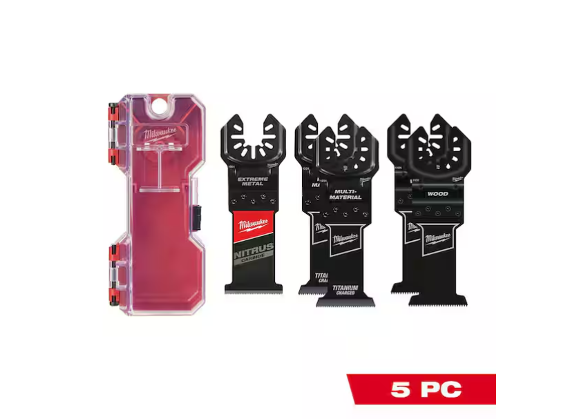 Milwaukee Multi-Tool Oscillating Blade Kit w/ NITRUS & Bi-Metal Blades (5-Piece)