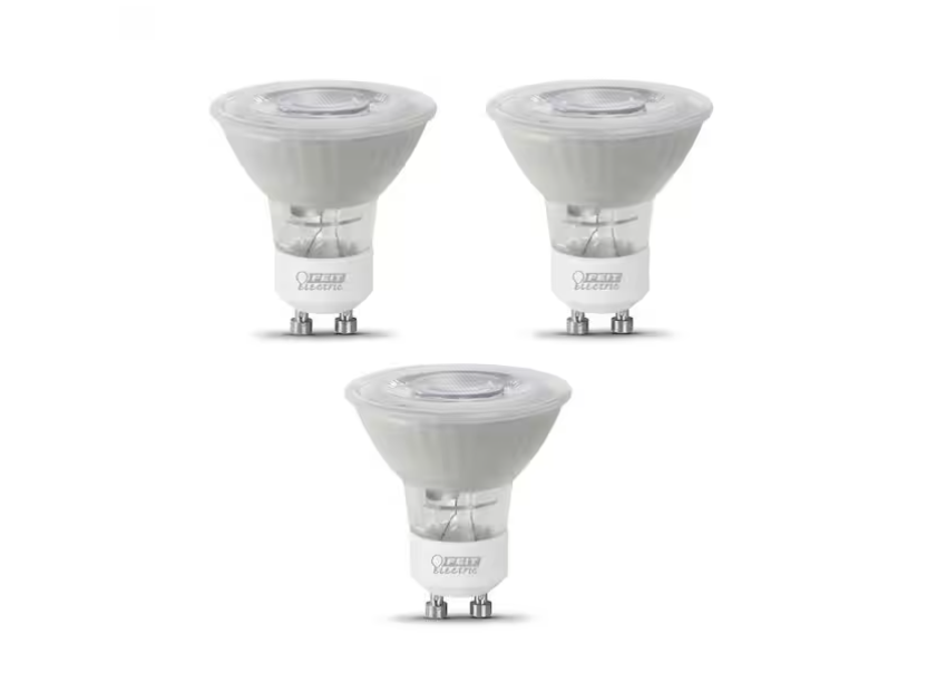 Feit Electric 50-Watt Equivalent MR16 GU10 Dimmable Recessed Track Lighting 90+ CRI Frosted Flood LED Light Bulb, Daylight (3-Pack)