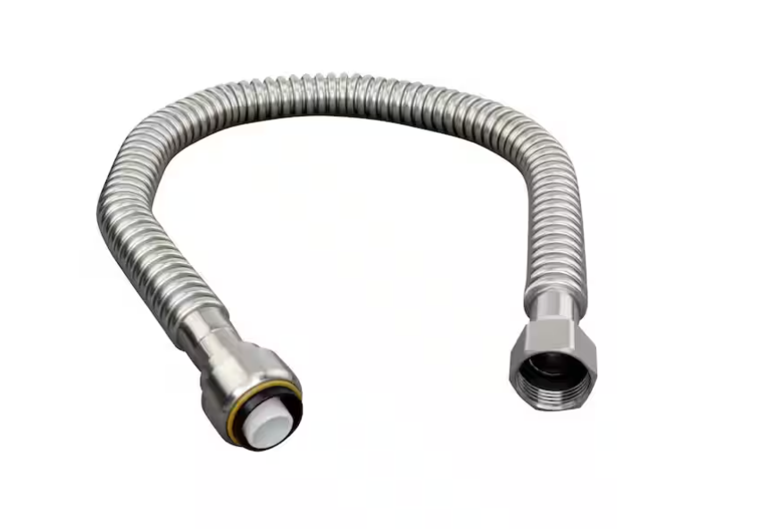 Everbilt 3/4 in. PTC x 3/4 in. FIP x 12 in. Corrugated Stainless Steel Water Heater Connector