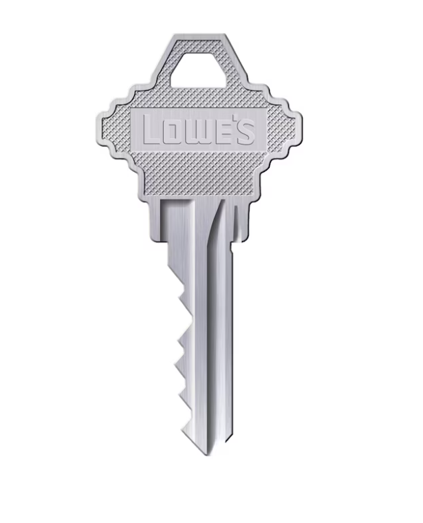 Lowe's Nickel Plated #68 Schlage Brass House/Entry Key Blank
