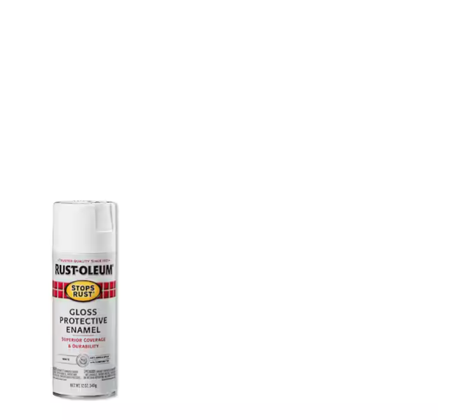 Rust-Oleum Stops Rust 12 oz. Protective Enamel Gloss White Spray Paint