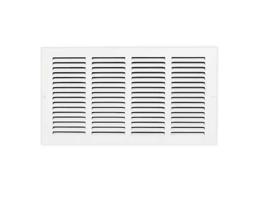 Everbilt 16 in. x 8 in. Steel Return Air Grille in White