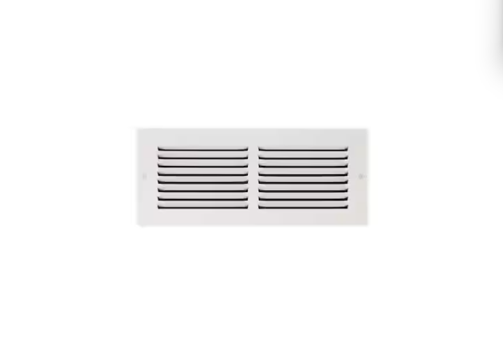 Everbilt 12 in. x 4 in. Steel Return Air Grille in White