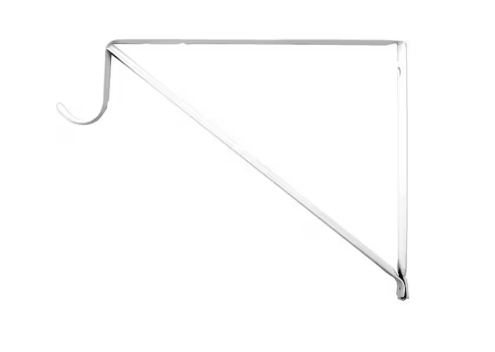 Everbilt 10 in. x 3/4 in. White Shelf and Rod Bracket