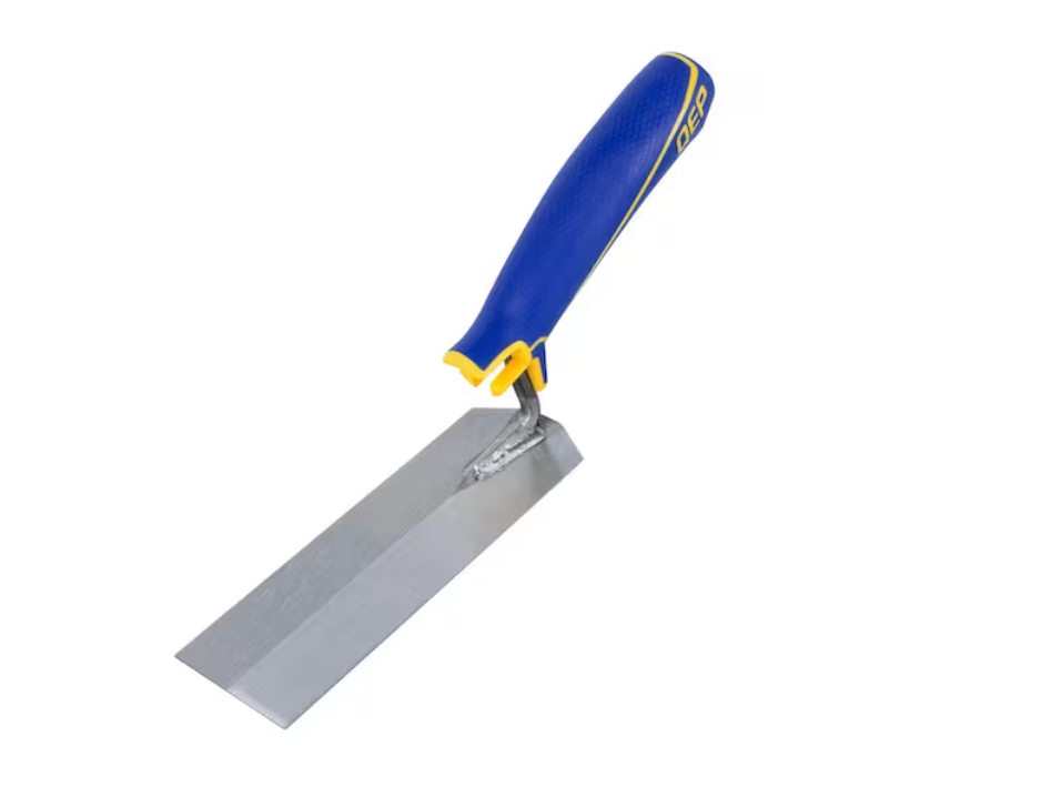 QEP 6 in. x 2 in. Comfort Grip Flat Margin Flooring Trowel with Bucket Hook