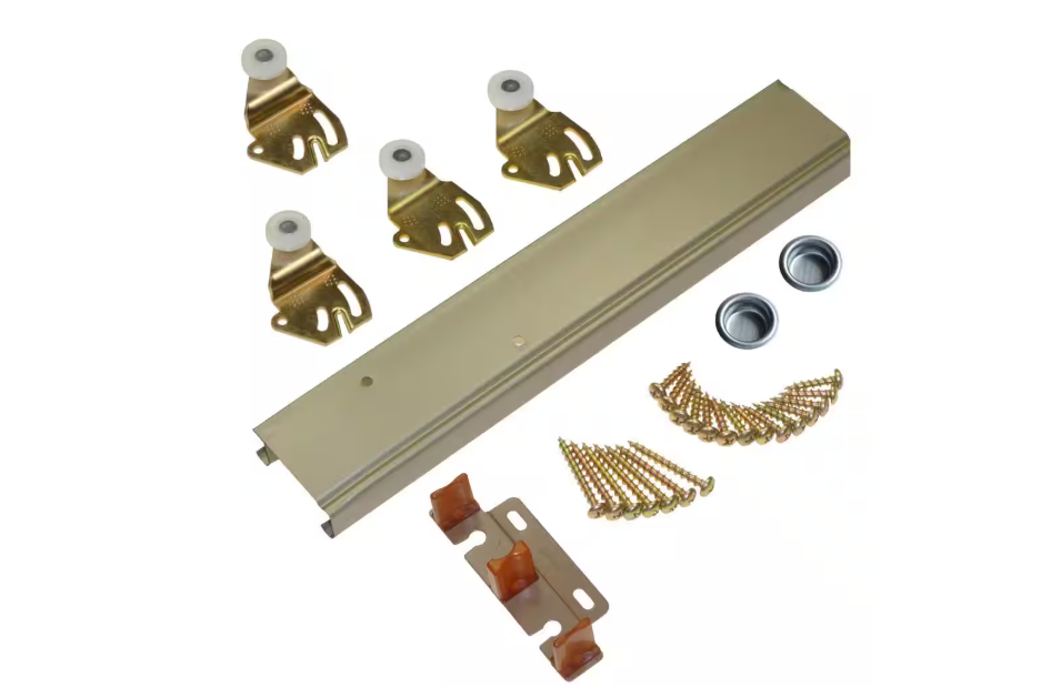 Johnson Hardware 1166 Series 72 in. Sliding Bypass Track and Hardware Set for 2 Bypass Doors