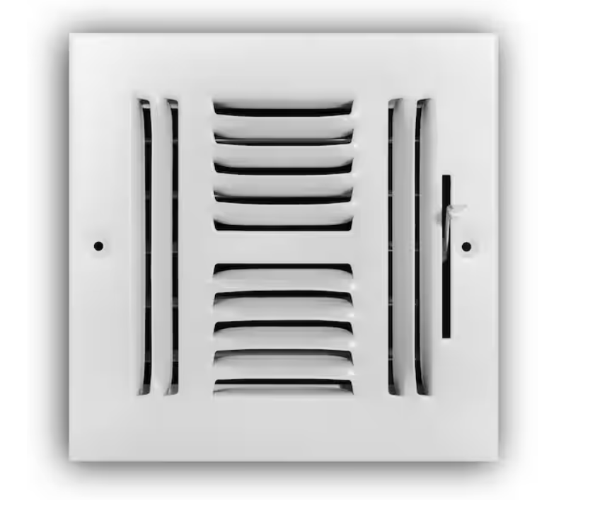 Everbilt 6 in. x 6 in. 4-Way Steel Wall/Ceiling Register in White